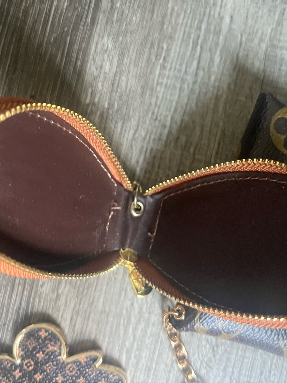 Louis Vuitton Monogram Brown & Tan Key Pouch with Charm and Card Holder - Picture 3 of 11